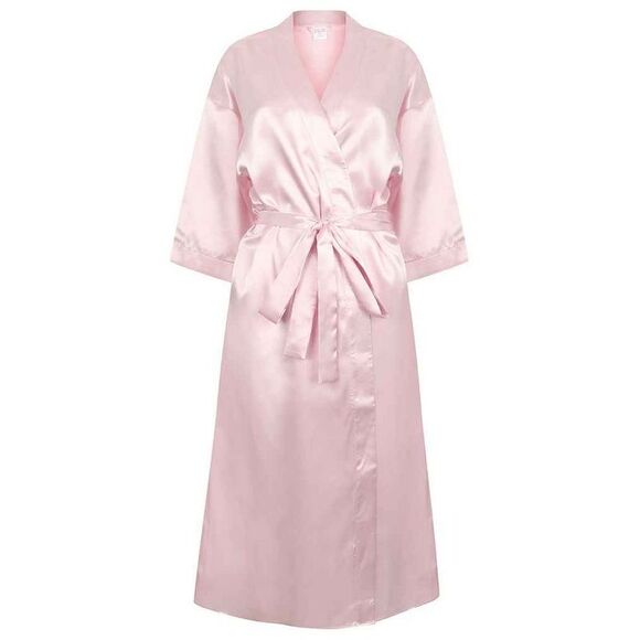 Towel City Womens/Ladies Satin Robe / Light Pink